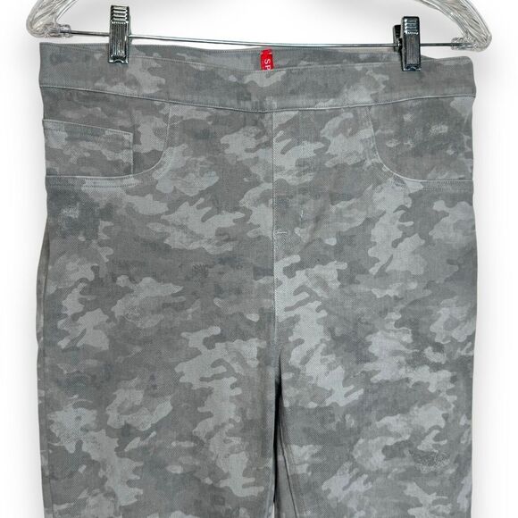 Spanx Camo Jean-ish Ankle Leggings Women Size L High Waist Pull‎ On Stone Wash - Picture 3 of 9